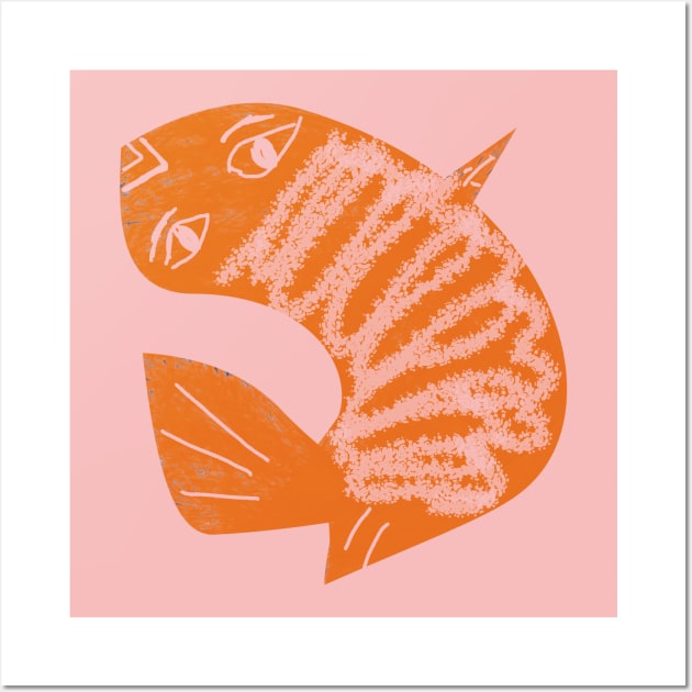 Orange fish Wall Art by Love you guys